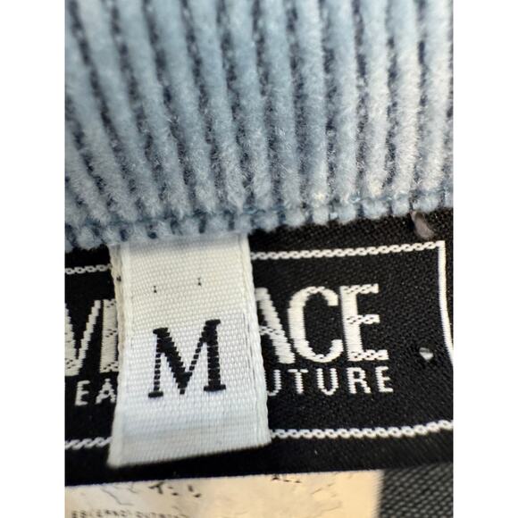Versace Jeans Couture VTG Womens Blue Button Corduroy Collared Basic Jacket M - Picture 11 of 16